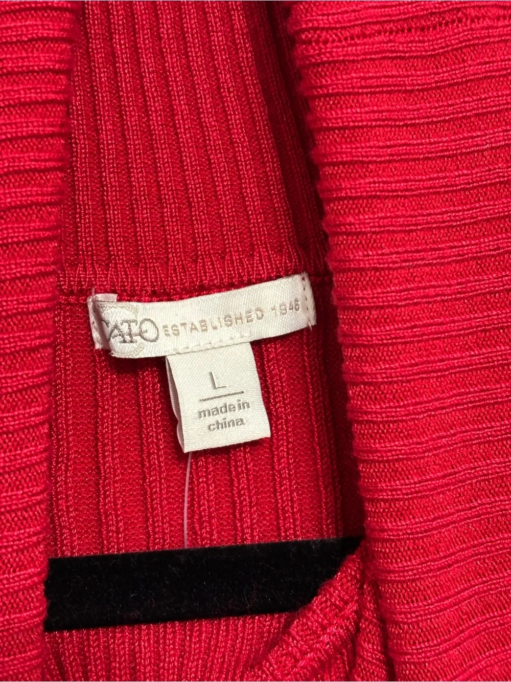 NEW Cato Ribbed Fitted Turtleneck Sweater in Red - Size L